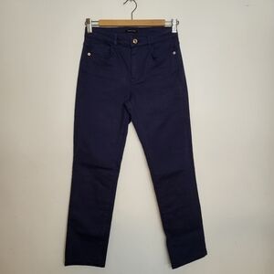 Massimo Dutti Stretch Mid Rise Medium Wash Straight Leg Jeans Blue Size 2